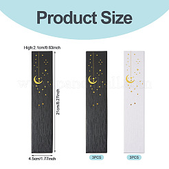 6 boîte d'emballage pour bijoux et colliers en carton imprimé lune dorée bicolore ([1] pièce)&nbsp;CON-TA0001-46