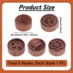 5 Stück 5 Stile Säulen-Aromatherapie-Diffusor aus Holz&nbsp;DIY-UN0008-23