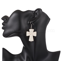 Серьги-подвески из синтетического магнезита&nbsp;EJEW-JE06854