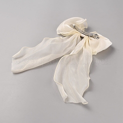 Заколки для волос из органзы с большим бантом AJEW-WH20002-15A