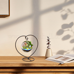 Сердце железное воздушное растение держатель для цветочного горшка подставка для дисплея орнамент ODIS-WH0025-166