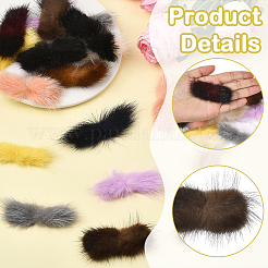 24 шт. 12-х цветные банты из искусственного меха норки&nbsp;FIND-SC0020-22