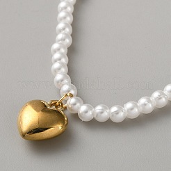 3шт. 3 стиля браслета из железной цепи и браслета с подвеской в виде сердца из латуни для женщин&nbsp;BJEW-WH0012-54