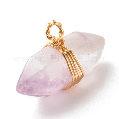 Подвески из смешанных натуральных и синтетических камней с двойным концом&nbsp;PALLOY-JF01247-01