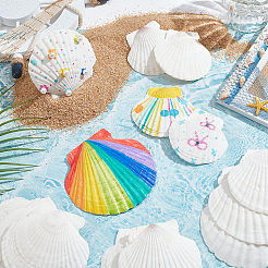 14 шт. 4 стиля аксессуаров для рисования натуральными ракушками DIY-NB0012-05