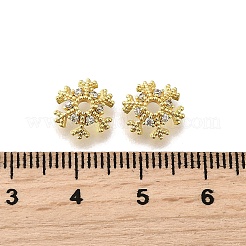 Снежинка латунные микропаве прозрачные кубические циркониевые бусины колпачки&nbsp;KK-K300-03B-G