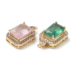 Латунь с подвесками из стекла k9 и стразами&nbsp;KK-C024-47KCG