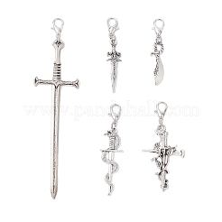 5 шт. подвеска-меч из сплава в тибетском стиле&nbsp;HJEW-JM04220