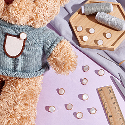 16 шт. пуговицы из сплава с 1 отверстиями BUTT-NB0002-03KCG