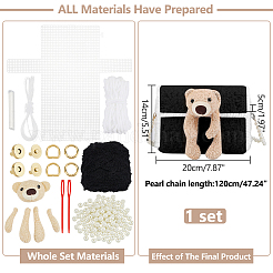 DIY-Set zur Herstellung geflochtener Umhängetaschen für Damen aus Polycotton&nbsp;DIY-WH0349-353B