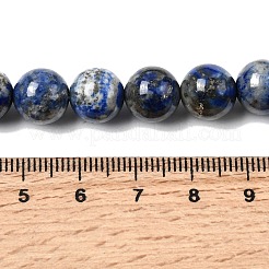 Нитки бусины из натурального ляписа-лазури&nbsp;G-G344-A09-10mm