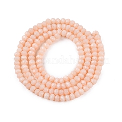 Opaque couleur unie imitation jade perles de verre brins&nbsp;EGLA-A044-P1mm-D05