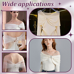 1 châle amovible en tulle polyester&nbsp;AJEW-GA0008-20B