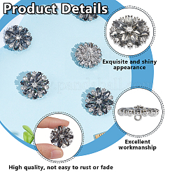 1-Loch-Legierung Strass Schaftknöpfe&nbsp;DIY-WH0899-804