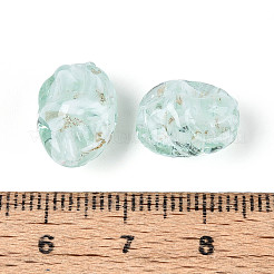 Perles artisanales en verre filé et en poudre pailletée&nbsp;LAMP-T023-29E