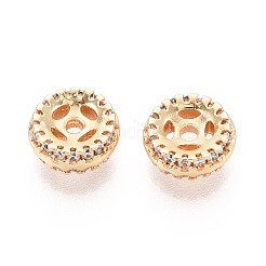 Латунные микро проложить кубического циркония бусы KK-N275-02G