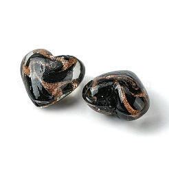 Perline murano con sabbia d'oro fatto a mano&nbsp;FOIL-B001-06D