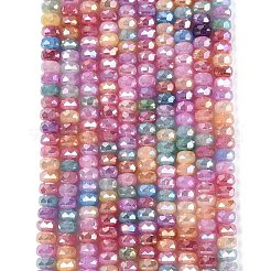 Stränge aus galvanisierten Imitations-Jade-Glasperlen mit Crackle-Effekt&nbsp;GLAA-N068-01A-B01