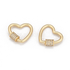 Латунь микропаве кубический цирконий винт карабин подвески с замком ZIRC-G160-23G