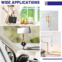 2 pendentif décoratif en verre pour voiture&nbsp;AJEW-GL0003-28