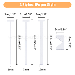 4 набор акриловых измерительных инструментов TOOL-WH0161-13