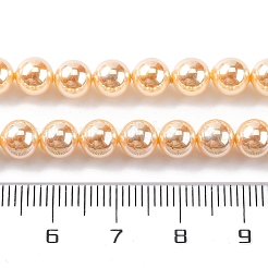 УФ-покрытие перламутровые стеклянные жемчужные бусины нити&nbsp;GLAA-F128-01A-T6