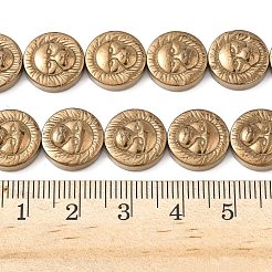 Гальванические нити из синтетических немагнитных гематитовых бусин G-A263-G01-01