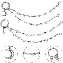 2 шт. сплав звеньев цепи для ремней безопасности&nbsp;HJEW-SP0001-43