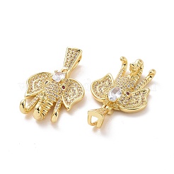 Ottone micro spianare pendenti zirconi&nbsp;ZIRC-F134-27G-02