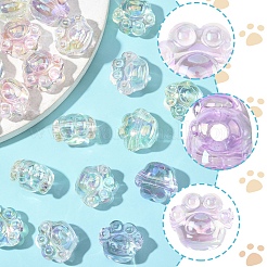 32шт УФ-покрытие Радужные переливающиеся акриловые бусины OACR-FS0002-15