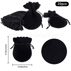 20 шт. бархатные сумки-шнурки из тыквы TP-BBC0001-07B-04