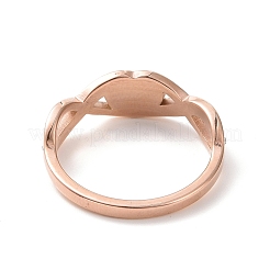 Infinito de rhinestone de cristal con anillo de dedo de corazón&nbsp;RJEW-D120-12B-RG