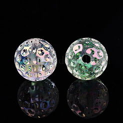 Уф-покрытие прозрачные акриловые бусины&nbsp;TACR-T028-55