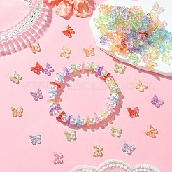 300шт УФ-покрытие прозрачные акриловые бусины&nbsp;OACR-CJ0002-17