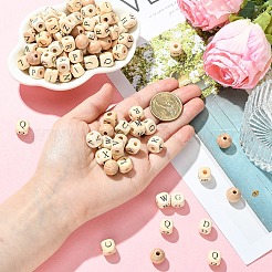 310 шт. 27 вида бусин из натурального дерева с принтом&nbsp;WOOD-YW0001-84