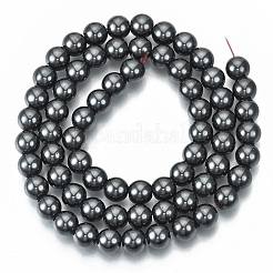 Chapelets de perles en hématite synthétique sans magnétiques&nbsp;X-G-Q892-6mm