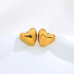 Винтажные серьги-гвоздики в форме сердца из нержавеющей стали GM0403