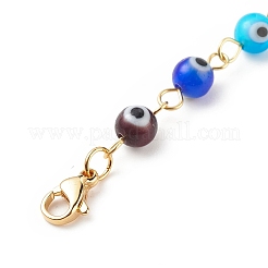 Decoraciones colgantes con cuentas de mal de ojo hechas a mano de murano de 7 chakra&nbsp;HJEW-JM00796