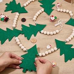 Рождественские войлочные подвесные баннеры флаги&nbsp;AJEW-WH20064-99B