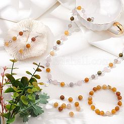 Природный Топаз нефритовый шарик нити G-AR0001-35