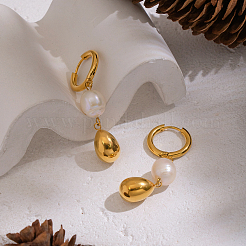 Серьги-кольца из нержавеющей стали 304 в форме капли&nbsp;YQ2416