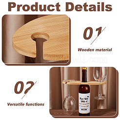 Weinglasregal aus Bambusholz unter dem Schrank&nbsp;ODIS-WH0025-214A