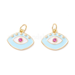 Подвески из циркония с орхидеей из латуни с гальванопокрытием из микропаве ZIRC-P095-02G