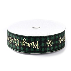 Rubans gros-grain polyester imprimé joyeux noël 20 mètre&nbsp;OCOR-K005-02A