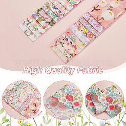 Хлопчатобумажные ткани с цветочным узором&nbsp;DIY-WH0622-141A