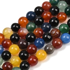 Природный агат бисер нитей&nbsp;G-B171-B04-8mm