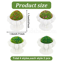 8шт 4 стиля имитация клумбы из смолы AJEW-GO0001-71