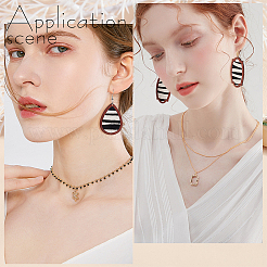 Набор для самостоятельного изготовления сережек с узором «зебра» DIY-OC0009-84