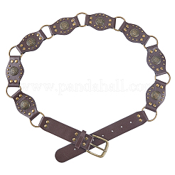 Винтажные ремни из искусственной кожи с заклепками и пряжками из сплава AJEW-WH20064-22A