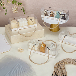 Прямоугольные складные коробки для хранения из бумаги и пластика с ручкой из полиэстеровой веревки.&nbsp;CON-WH0089-171A-01